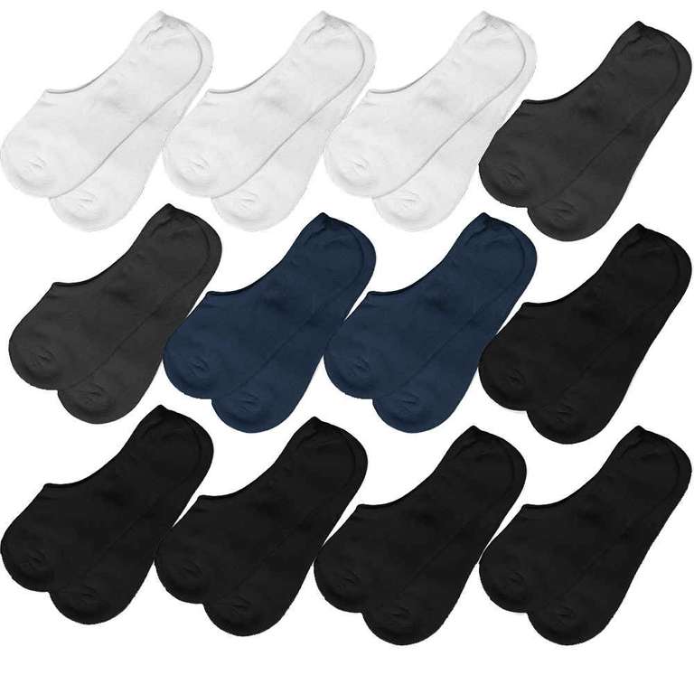 24 pares de calcetines pinkies invisible Hombre Talla 40-46 [0'33€/par]