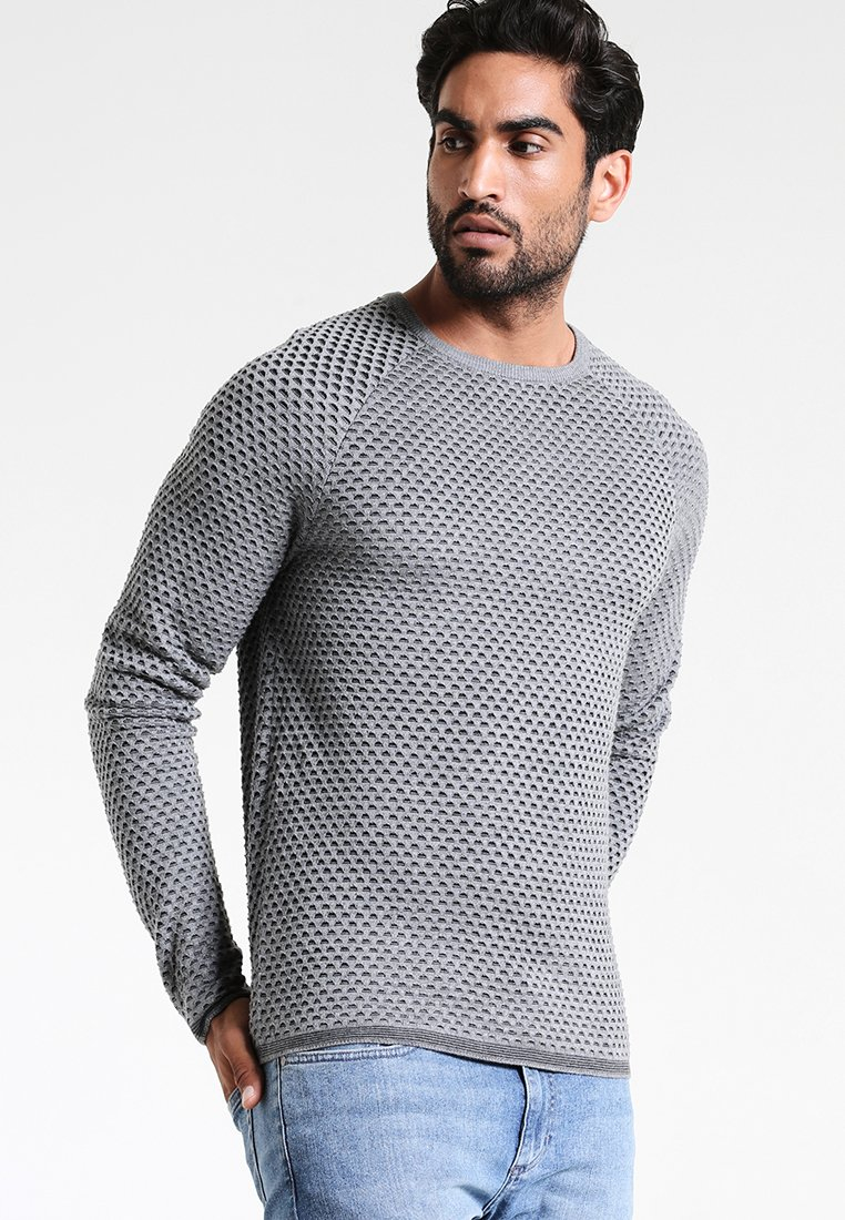 Jersey de punto - mottled gris/antracita