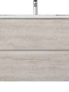 Mueble de baño con lavabo Alpes roble gris 100x45 cm