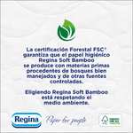 Regina Soft Bamboo - 40 Rollos de Papel Higiénico 3 Capas, 160 Hojas, fabricado con Fibras de Bambú, Envase de Papel, Certificación FSC
