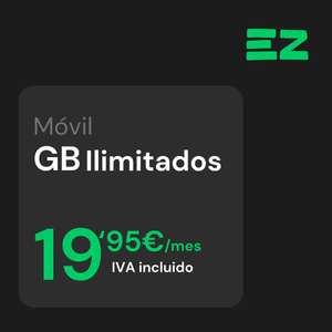 Oferta EZ Telecom - GB Ilimitados + llamadas ilimitadas x 19.95€ para siempre