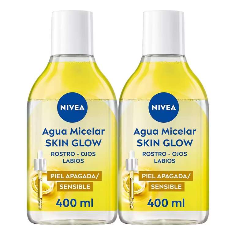 NIVEA Pack ahorro - Agua Micelar con Sérum Skin Glow 2 x 400ml