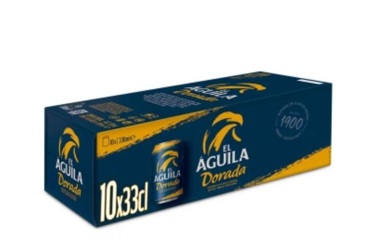 30 latas 33cl de cerveza El Águila Dorada (3 packs de 10 latas) [5'25€/pack]