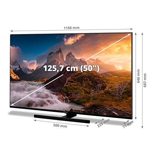 MEDION X15040 (MD 30606) 50" QLED Television (UHD Smart TV, 4K Ultra HD, Dolby Vision HDR, Dolby Atmos, HDMI 2.1, MEMC, Micro Dimming, PVR)