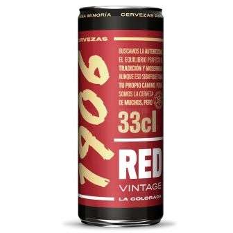 3x2 Cerveza 1906 Red Vintage La Colorada lata 33cl,0.66€ cada lata, 3 unidades 1.98€, 12 unidades 7.92€...