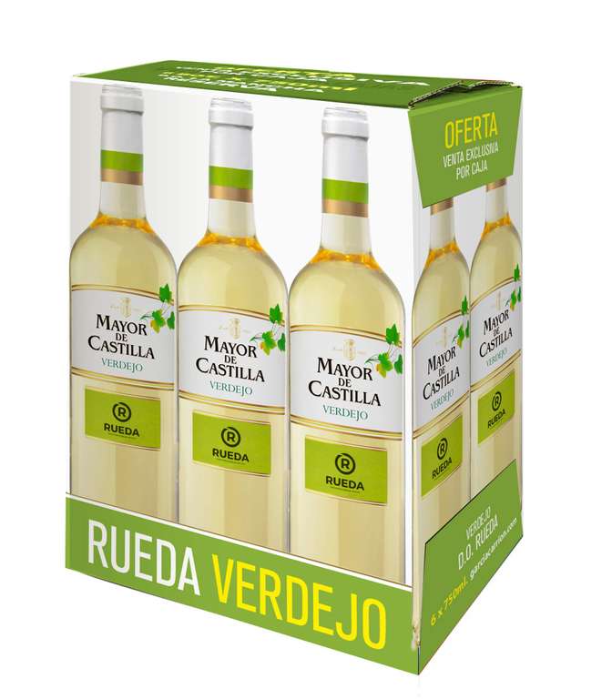 Mayor de Castilla Verdejo - Vino Blanco D.O Rueda - Caja de 6 Botellas x 750 ml