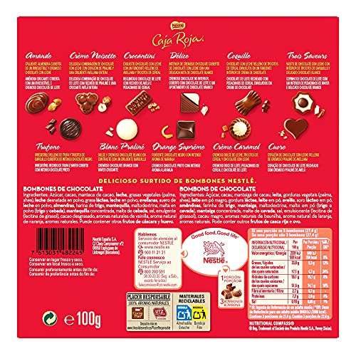 Nestlé Caja Roja Bombones de Chocolate - Estuche de bombones12x100g Preciazo para un producto top (precio solo para clientes Prime)