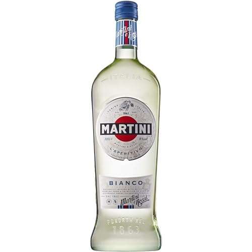 MARTINI Bianco White Vermouth Aperitivo, Vermut italiano con infusión de hierbas aromáticas y flores, 15% ABV, 100cl / 1L