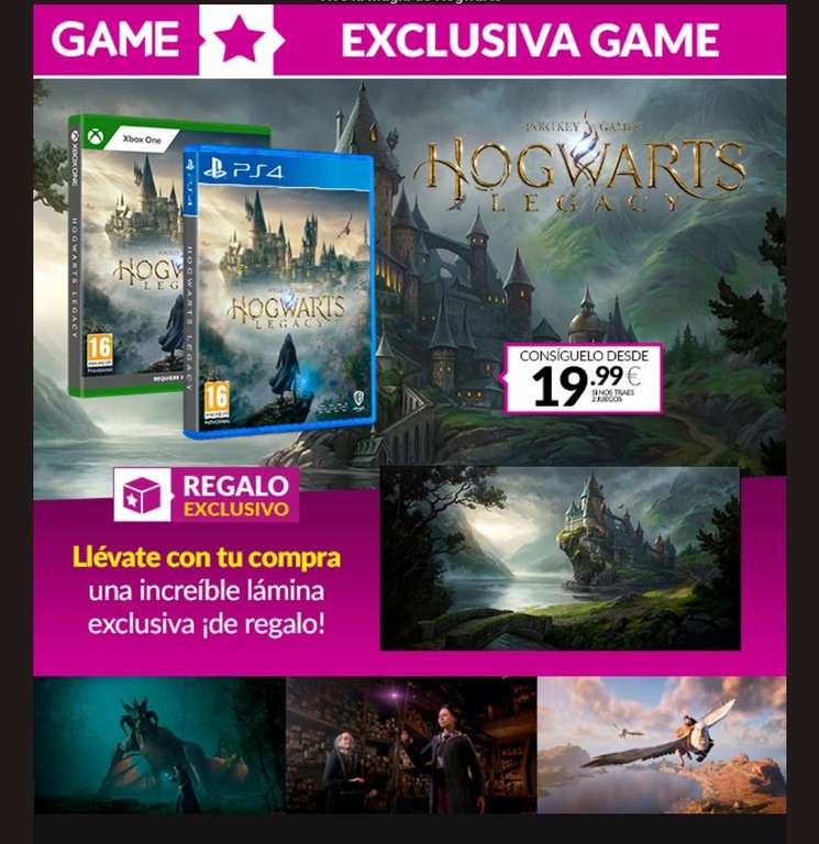 Hogwarts Legacy PS4 desde 19.99€ (entregando dos juegos)