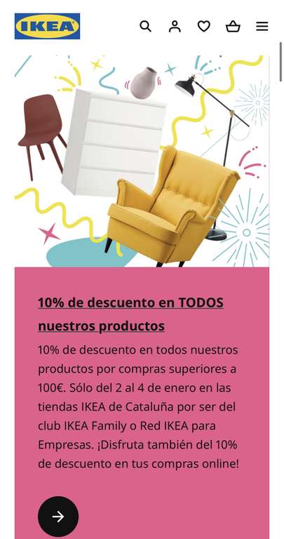 IKEA Sabadell 10% descuento directo en TODO (Socios Family) Dias 2, 3 y 4 Enero