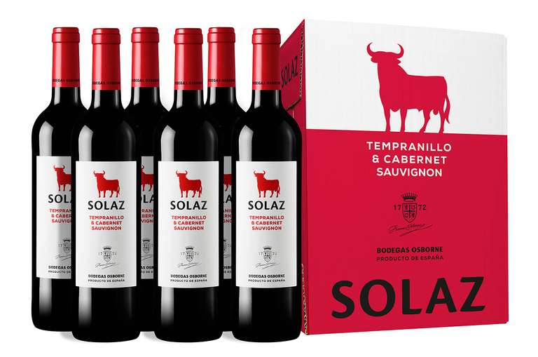 Solaz - Vino Solaz Tinto Tempranillo & Cabernet Sauvignon 4500 ml. 1'58€/ud
