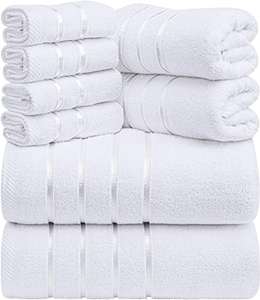 Utopia Towels - Juego de Toallas de Lujo de 8 Piezas, 2 Toallas de Baño, 2 Toallas de Mano y 4 Paños de Lavado, Juego de Toallas