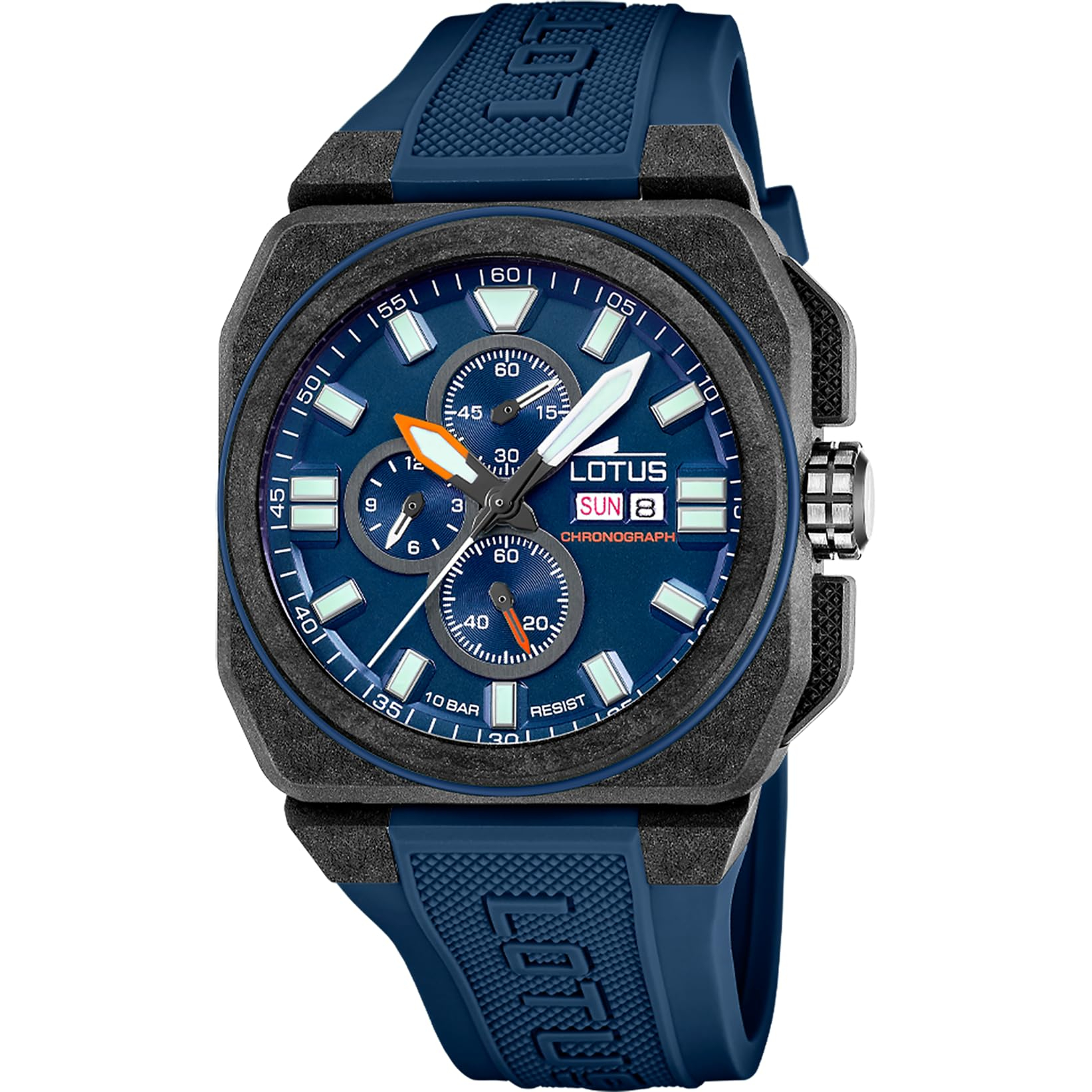 Reloj Lotus Chrono estética deportiva estructura en fibra de carbono