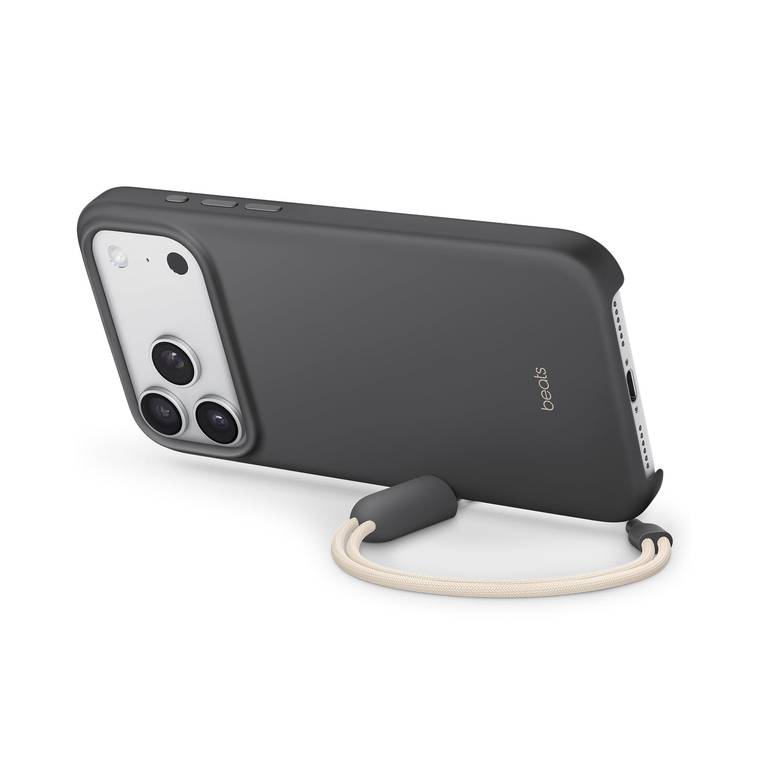 Beats Funda con cordón y Soporte Integrado, MagSafe Acabado Mate e Interior de Microfibra para iPhone 17 Pro MAX – Gris Antracita