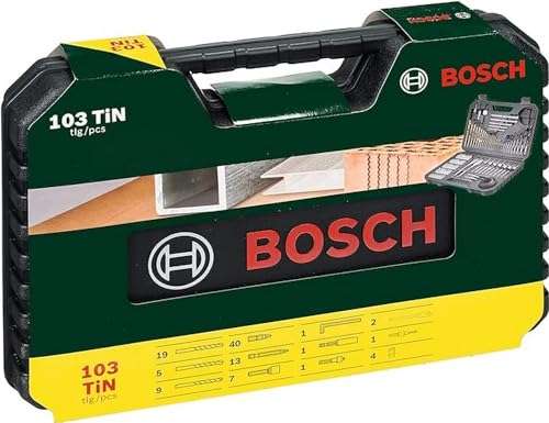 Bosch 103 uds. Set de brocas y puntas de atornillar de titanio