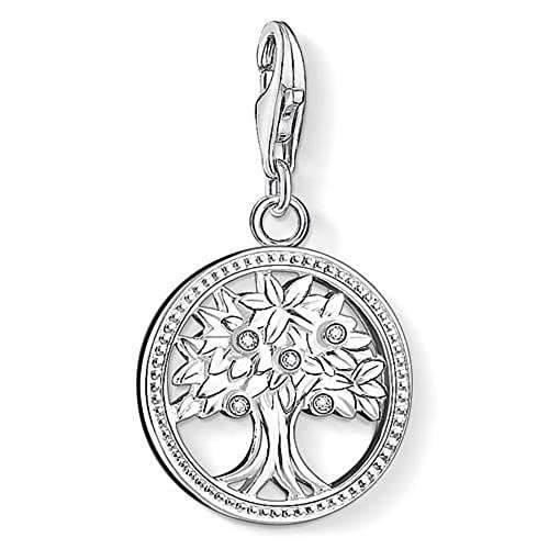 Thomas Sabo Charm Club Colgante charm para mujer en forma de árbol de la vida, plata de ley 925