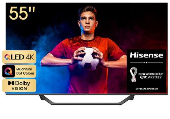 TV QLED 139,7cm (55") Hisense 55A7GQ UHD 4K, Quantum Dot, HDR Dolby Vision / HDR 10/ HDR 10 +, Smart TV