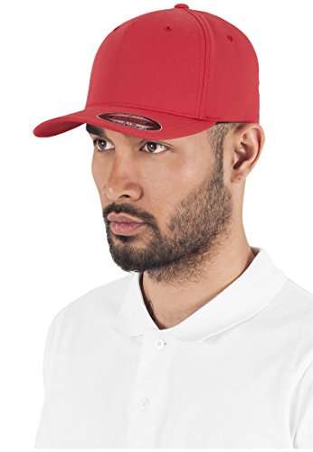 Gorra de béisbol roja Flexfit Mütze 5