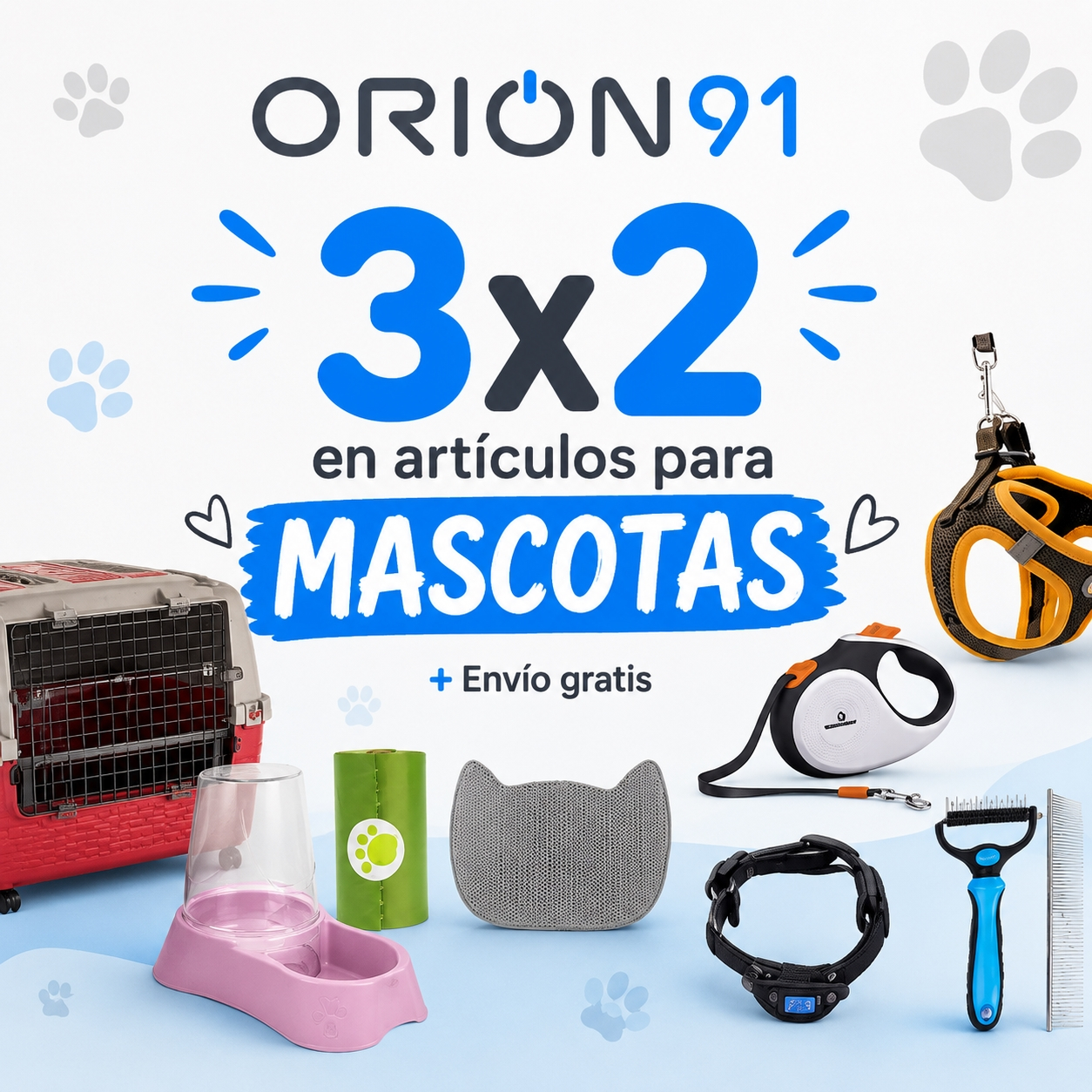 3x2 En todos los artículos para mascotas + Envío gratis