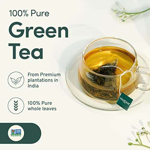 Oferta: VAHDAM, Té verde del Himalaya (100 bolsitas de té) Ingredientes 100% naturales - Té verde del Himalaya | Infusión caliente o helada