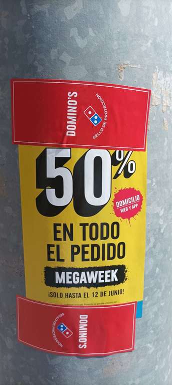 Domino's pizza 50% descuento en todo el pedido (pedidos web domicilio y recoger)
