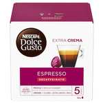 Dolce Gusto NESCAFÉ Espresso Descafeinado - x3 pack de 16 cápsulas - Total: 48 Cápsulas