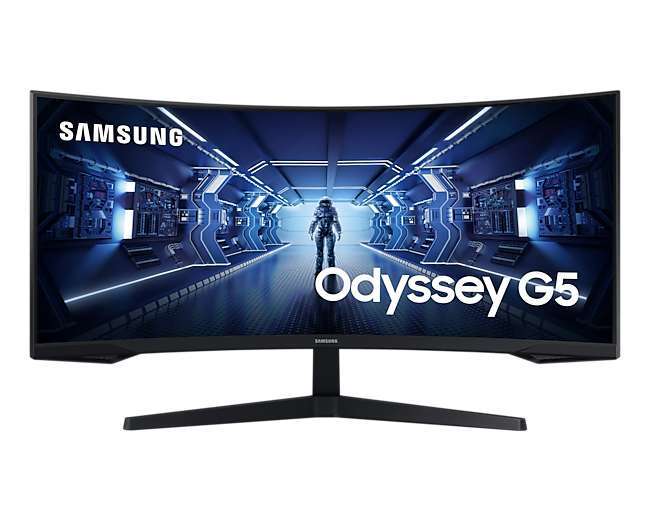 Monitor Gaming Odyssey G5 WQHD 34" 1000R, 165 Hz
