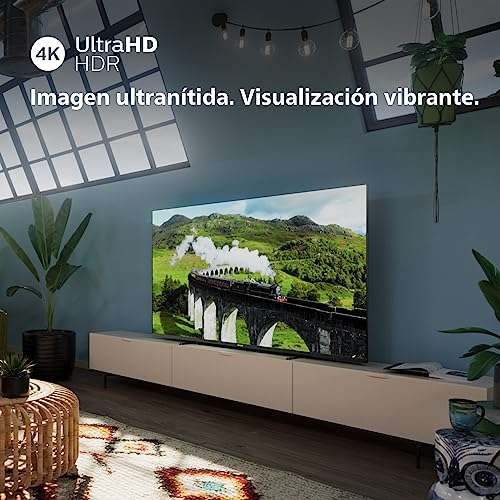 Philips Smart 4K TV|PUS7608|55"|UHD 4K TV|60 Hz|Pixel Precise Ultra HD|HDR10+|Dolby Vision|Smart TV|Dolby Atmos|Altavoces de 20 W