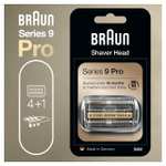 Braun 94 M - Cabezal, compatible con Braun Series 9 Pro y Series 9, Plata