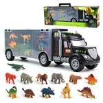 Camión Transportador con 12 Figuras del Juego de Dinosaurios