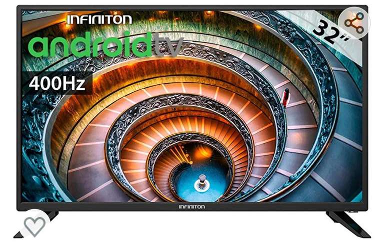 TV LED INFINITON 32" TV INTV-32LA HD - Android TV- Smart TV - TDT2 - WiFi - USB Grabador