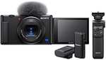 Sony Vlog Camera ZV-1 + Estabilizador Sony GP-VPT2BT Mando a Distancia Bluetooth + trípode + Sony ECM-W2BT - Micrófono inalámbrico Bluetooth