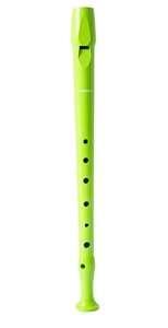 Flauta hohner color verde funda verde y transparente