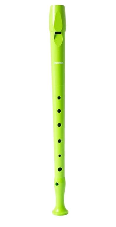 Flauta hohner color verde funda verde y transparente