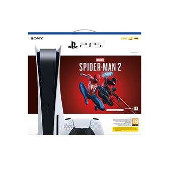 Consola PS5 825 GB + Marvel's Spiderman 2 + Assassins Creed Mirage (+25€)