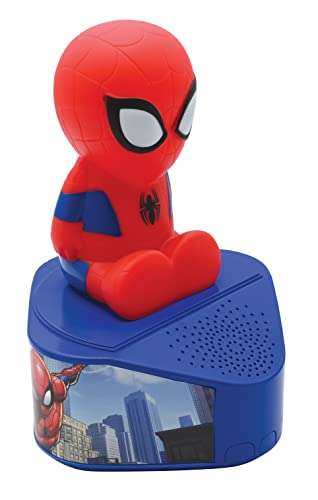 LEXIBOOK Altavoz Spider Man, Figura iluminada, Bluetooth 5.0, Puerto USB Tipo C