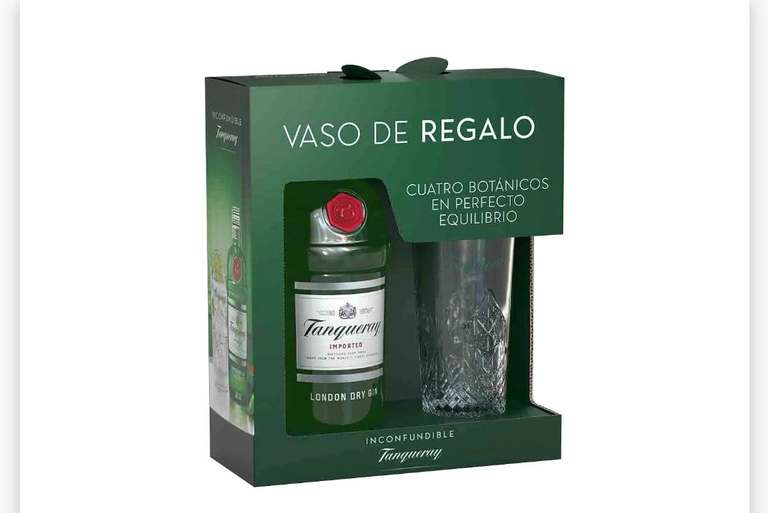 TANQUERAY GINEBRA 70CL + Vaso de Regalo