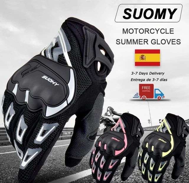 Suomy-Guantes de moto transpirables (varios colores y tallas)