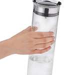 WMF Motion - Jarra de agua 1,25 l, altura de 29 cm jarra de cristal tapa de silicona CloseUp set de cierre de agarre para lavavajillas,plata