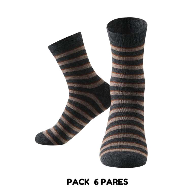 Pack de 6 pares de calcetines a rayas (40-45)
