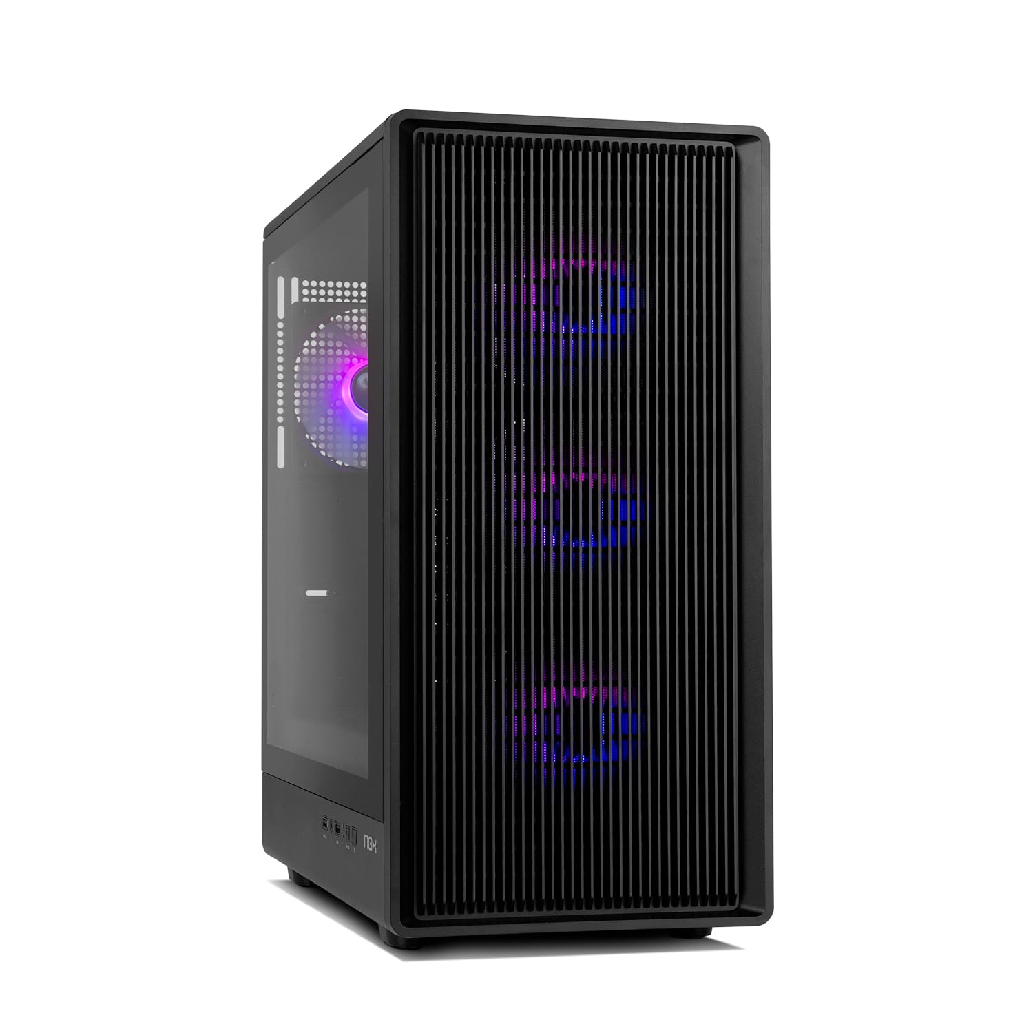 Caja de PC Semitorre NOX Infinity IOTA (4 Ventiladores ARGB 120 mm | Frontal Mesh | Cristal Templado | ATX / Micro-ATX / ITX | Negro)