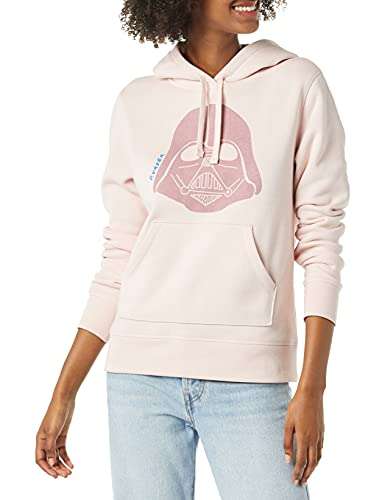 Chica con capucha feliz con sudadera gris - foto de stock | Crushpixel