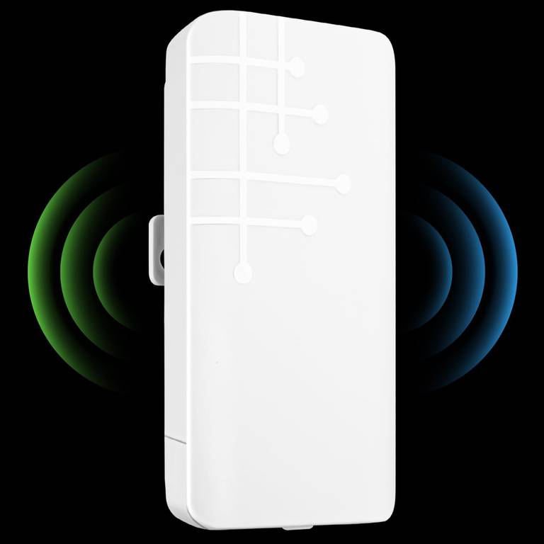 Repetidor WiFi Exterior, 300M Amplificador WiFi para Exteriores,Resistente IP65, WiFi con Conexión LAN, 12 dBi Antena Oculta Integrada,