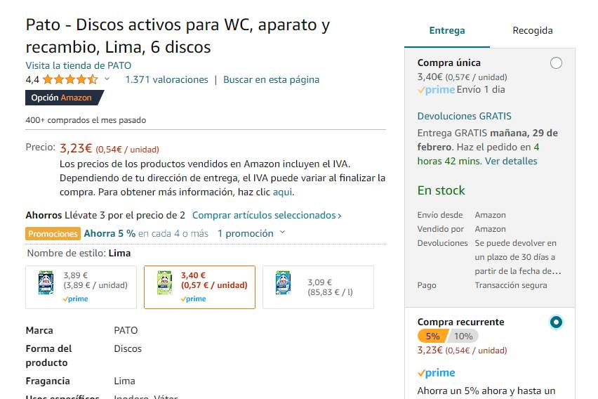 Chollo! 3x WC Pato quitamanchas 5.38€. - Blog de Chollos