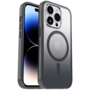 OtterBox Funda Serie Clear Case con MagSafe para iPhone 14 Pro, Ultra Fina, estándares Militares anticaídas, Obsidian