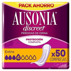 Ausonia Discreet Compresas Incontinencia Mujer, Extra, 50 Unidades, Protección Completa que Apenas Notarás
