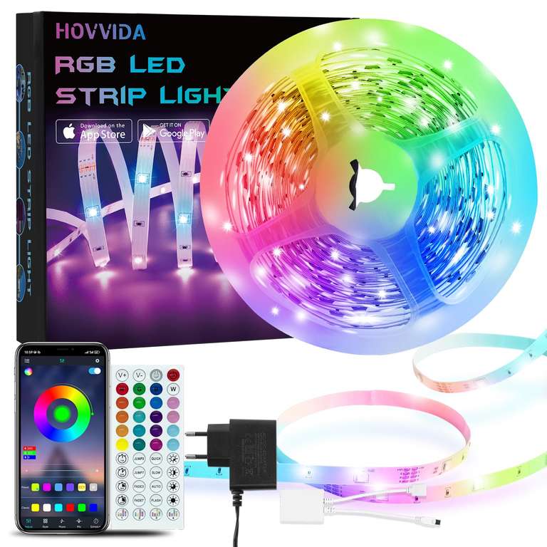 HOVVIDA Tira LED 5m, RGB Luces LED 5m