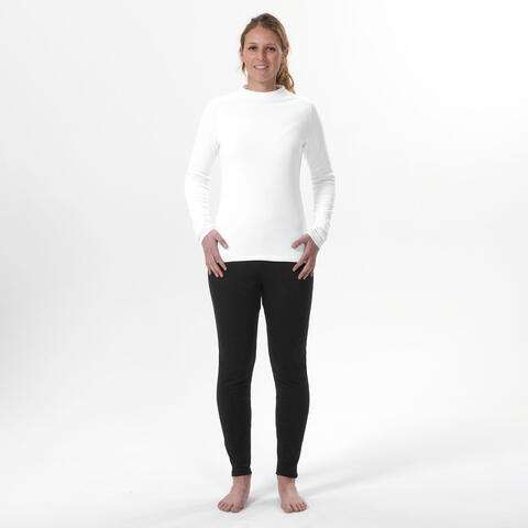 Conjunto de pantalón y camiseta interior térmica de esquí y nieve Mujer Wedze Ski BL100 (se pueden comprar por separado).