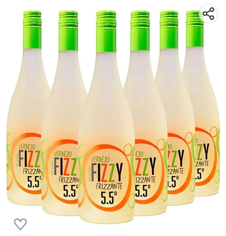 Fizzy Frizzante Verdejo - Vino Espumoso - Caja de 6 Botellas x 750 ml