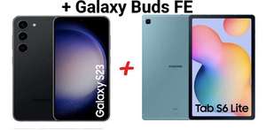 Samsung Galaxy S23 de 256Gb + Galaxy Tab S6 Lite de 128Gb + Galaxy Buds FE / + Galaxy Watch6 Por Solo 175€ Más.